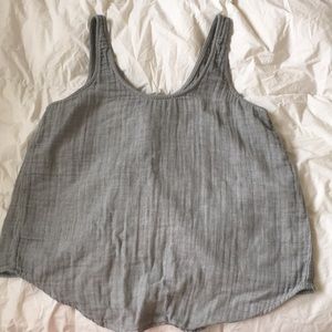 Gray cloth & stone tank